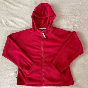 Small Red Colorado Clothing Zip Up Hooded Fleece With Pockets